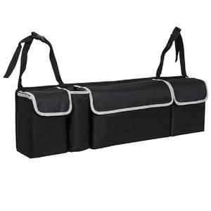 Bolsa de almacenamiento para respaldo de asiento de coche, 4-7 compartimentos, tela Oxford 600D, universal para organizar el maletero - Product Image 1