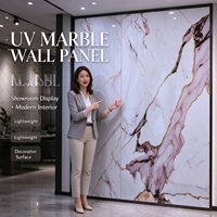 Panneau mural en PVC léger, enduit anti-UV, résistant à l'humidité, pour salle de bain et cuisine, prix compétitif, panneau mural en marbre UV