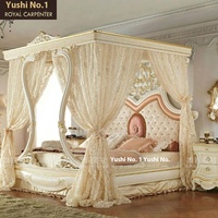 Lit double de style baroque royal français, style européen, 1,8 m, lit à baldaquin pour chambre à coucher, meubles de maison, lit de mariage, palais
