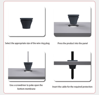 Joint rond en caoutchouc EPDM, silicone gris, joint d'étanchéité, passe-câbles avec indice de protection IP67