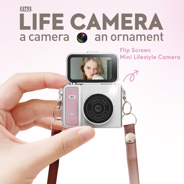 2026 New Thumb Digital Camera Retro Campus Student Photo Video Vlog Small Flip Screen HD Camera