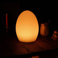 Lampe de table moderne rechargeable sans fil en forme d'oeuf pour décoration restaurants maison et bars