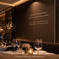 Panneau de revêtement mural décoratif de luxe en bambou grain foncé Wenge, cristal de carbone 3D côtelé