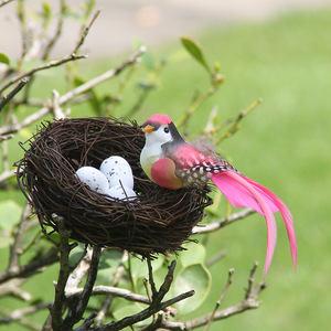 Différentes tailles d'herbe naturelle vigne rotin canari nids de perroquet nids à couver pour oiseaux pinson - Product Image 4
