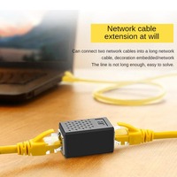 Coupler RJ45 Inline untuk Kabel Ethernet Cat8 Cat7 Cat6 Cat5e Cat5, Adaptor Ekstensi Kabel Ethernet, Bahan ABS