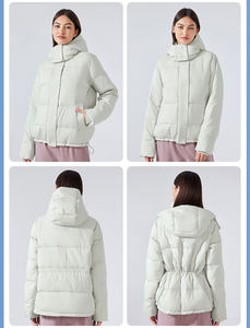 Pull polaire d'hiver pour femmes col haut sweat à capuche zippé respirant et léger tenue décontracté coupe-vent 2024 vêtements d'hiver - Product Image 5