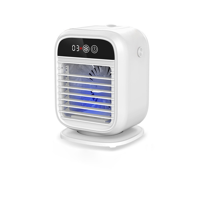 Mini Portable Air Conditioner 3-IN-1 Small Evaporative Air Cooler Fan 2000mAh Battery Power USB Rechargeable Personal Air Cooler