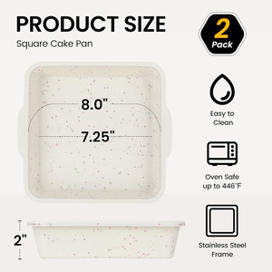 MUYULINS Molde de Silicona para Hornear Pan y Pasteles, Cuadrado, Antiadherente, Libre de BPA, con Marco Reforzado de Metal, Apto para LFGB - Product Image 6