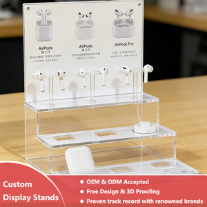 Étagère de présentation Organiseur acrylique multi-niveaux pour écouteurs Bluetooth et accessoires dans les magasins d'<span class=keywords><strong>électronique</strong></span> grand public - Product Image 1