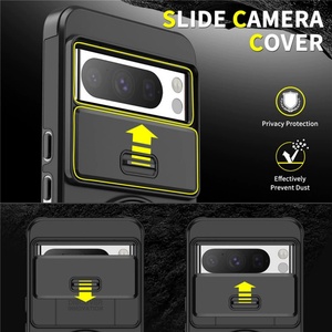 Étui de téléphone magnétique avec anneau rotatif à 360° en métal pour Google Pixel 7 Pro 9 Pro 10 Pro XL 8A, protection coulissante de l'appareil photo - Product Image 3