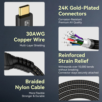 OEM USB-C Stecker auf Buchse Verlängerungskabel Nylon 20Gbps Ummantelung mit Schnellladefunktion Kompatibel mit Reinkupfer-Mobiltelefonen 240W