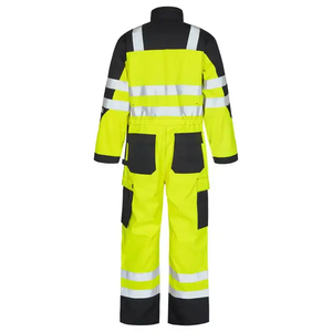 100% poliéster Oxford 300D alta visibilidade trabalho macacões com algodão acolchoado forro inverno segurança trabalho uniforme - Product Image 3