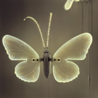Lampe LED papillon à motif imperméable IP65 au design moderne avec mouvement, décorations pour événements et fêtes, lumières LED pour mariage