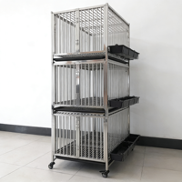 Pigeonnier de luxe en acier inoxydable thermolaqué à trois couches avec motif animalier et design respirant pour oiseaux d'intérieur/extérieur