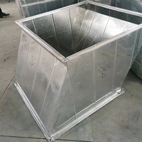 Conduit d'air rectangulaire en acier galvanisé TDF pour système CVC, ventilation d'air frais et évacuation pour l'ingénierie des bâtiments