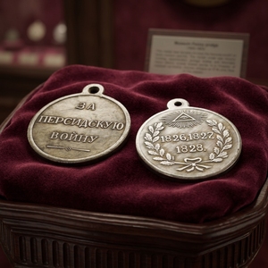 Moneda Conmemorativa de Latón Esmaltada de Doble Cara con Diseño de Imitación Antigua de la Guerra Ruso-Persa Imperial Rusa 1826-1828 - Hogar - Product Image 3