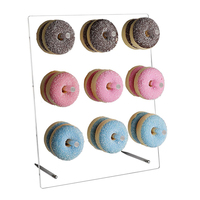 Présentoirs à donuts en acrylique personnalisé, pièces, support de présentoir à beignets transparents, tour