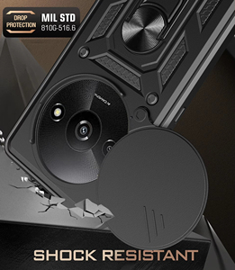 Custodie per telefono cellulare per <span class=keywords><strong>Xiaomi</strong></span> Redmi Note 14 13 13 13 Pro Plus 14c 13c 12c anello classico cavalletto sottile sottile cover per telefono antiurto - Product Image 2