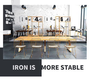 Bureau créatif nordique <span class=keywords><strong>en</strong></span> <span class=keywords><strong>bois</strong></span> massif, établi simple et grand personnel, table et chaise de négociation à longue barre pour employés - Product Image 5