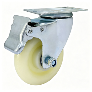 Rueda giratoria industrial de fenol con doble rodamiento de bolas, 1500 lb, para alta temperatura, estilo Kingpin, con montaje en placa, paquete económico - Product Image 1