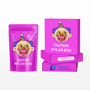 Custom Impresso Único Especial Cortar Irregular Em Forma Comestível Cali Pacotes 8 Plug Cheiro Prova 3.5 Die Cut Mylar Sacos com Caixas - Product Image 2