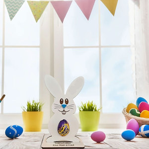 Cadeau <span class=keywords><strong>de</strong></span> Pâques lapin <span class=keywords><strong>chocolat</strong></span> porte-oeufs en bois décoration <span class=keywords><strong>de</strong></span> bureau artisanat fête ornement - Product Image 3