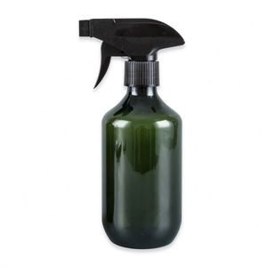 Bouteilles vides transparentes ambrées vertes 300ml 500ml pour soins quotidiens, flacons Boston ronds en PET avec pulvérisateur à brume fine - Product Image 4