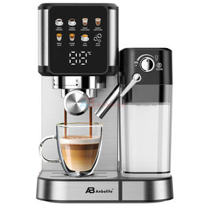 Anbo 25 Nueva Cafetera Espresso Eléctrica <span class=keywords><strong>Digital</strong></span> Profesional Multifuncional <span class=keywords><strong>para</strong></span> Latte, Flat White y Cappuccino, <span class=keywords><strong>para</strong></span> el Hogar, UE - Product Image 1