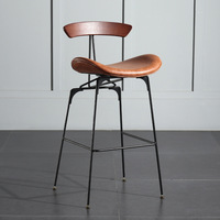 Nordique rétro luxe dossier chaise de bar maison fourmi bar meubles simple rail à grande vitesse tabouret de bar lait thé boutique tabouret