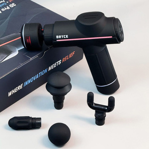 Pistola de Masaje de Tejido Profundo de Bajo Ruido con Motor sin Escobillas de 45 mm, 5 Velocidades, 6 Cabezales de Masaje, Calor y Frío, Recargable por USB y Control de Tiempo - Product Image 1