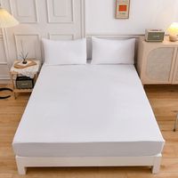 Prêt à expédier serviette éponge protecteur de lit protège-matelas en plastique drap de lit imperméable housse de matelas ensemble de drap-housse