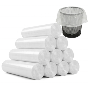 Fabricante de Bolsas de Basura al por Mayor, Bolsas de Basura Transparentes de HDPE con Logotipo Personalizado en Rollo para Almacenamiento en la Cocina, Uso Doméstico y Comercial - Product Image 1