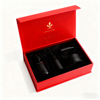 Emballage de cosmétiques de luxe avec logo personnalisé, stratification brillante, boîtes cadeau d'emballage en papier de carton magnétique avec incrustation de mousse EVA