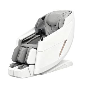 Heißer Verkauf: Luxuriöser elektrischer 4D Zero-Gravity-Ganzkörper-Shiatsu-Massagesessel mit Luftdruck und SL-Track – Weiß & Orange – Großhandel - Product Image 3