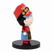 Maßgefertigtes Chinesisches Ethnisches Plüsch-Puppenkostüm mit Blumenstickerei, Komplettes Outfit-Set für Charakter-Stofftier-Maskottchen, Verziertes Verkleidungs-Set