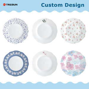 Placas de cerámica de porcelana de hueso nuevas en relieve elegantes, aptas para lavavajillas ecológicas, vajilla redonda de 10 pulgadas, pedido a granel - Product Image 6