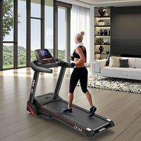 Tapis roulant domestique pliant électrique portable OEM équipement de gymnastique multifonctionnel Test de fréquence cardiaque 1.5HP moteur calories sans fil 120kg