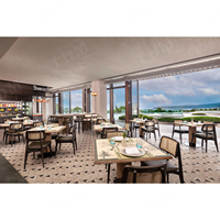 Canapé de restaurant moderne rembourré en gros, pour café, hôtel, centre commercial, cadre en bois massif, coussin haute densité