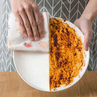 Rouleau de papier de cuisine en tissu absorbant gaufré réutilisable écologique de haute qualité