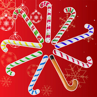 Vente en gros de cannes à sucre gonflables de Noël en PVC de 90 cm, jouet de décoration de Noël gonflable