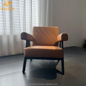 <span class=keywords><strong>Fauteuil</strong></span> de loisirs moderne et robuste en bois de frêne avec dossier, <span class=keywords><strong>fauteuil</strong></span> en cuir microfibre de qualité, brun, <span class=keywords><strong>pour</strong></span> la maison, l'hôtel, la réception - Product Image 1