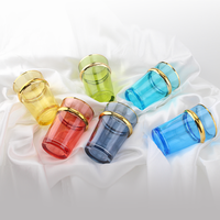 Lot de 12 tasses à thé en placage, ensemble de tasses à café de style marocain, ensemble de verres à eau 6oz, vente chaude
