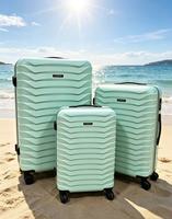 Ensemble de bagages de voyage 3 pièces avec valise à roulettes, bagages de grande capacité unisexes avec roues, fabriqués en usine