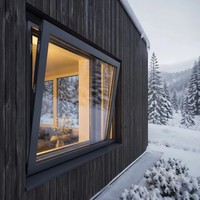 Ventanas Abatibles de Doble Acristalamiento con Marco de Aluminio para el Hogar, Ventana y Puerta Abatibles