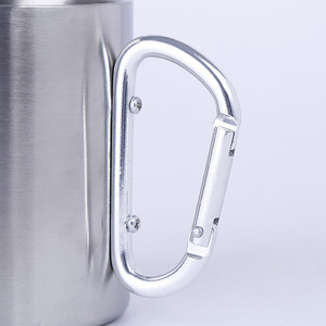 Outdoor Carabiner Coffee Mug 300ml Double-walled Stainless Steel <b>Thermos</b> <b>Cup</b> For Camping Travel - Product Image 3