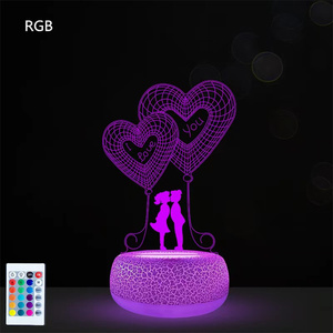 Anime Figure Group 3D <span class=keywords><strong>LED</strong></span> Night Light Crack White Base Light for Child Birthday Gift <span class=keywords><strong>Manga</strong></span> Bedroom Decor Table Lamp - Product Image 1