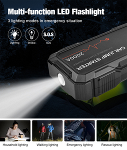 Gligle <strong>2026</strong> High-Power 12V 21000mAh 1000A Jump Starter Power Bank QC3.0 <strong>Portable</strong> Car <strong>Battery</strong> <strong>Booster</strong> LED Light For Cars Trucks - Product Image 5