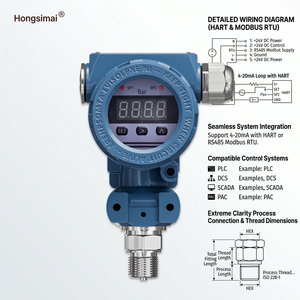 Transmisor de Presión Inteligente a Prueba de Explosiones con Pantalla LCD, Sensor Digital de Presión de Agua y <span class=keywords><strong>Gas</strong></span> de 0.25%FS, 4-20mA - Product Image 5