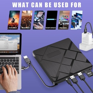 Unidad Óptica Externa USB 3.0 Tipo C 5 en 1, CD DVD RW VCD, Puertos SD/TF, Grabadora de DVD para Portátiles, <span class=keywords><strong>Escritor</strong></span> de CD, Super Drive de Escritorio - Product Image 2