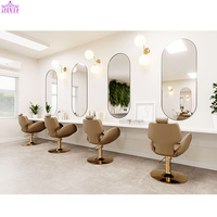 Fauteuils de Barbier Hydrauliques Inclinables et Réglables en Hauteur, Équipement de Salon de Coiffure et de Beauté, Meubles de Salon Marron les Plus Populaires 2026